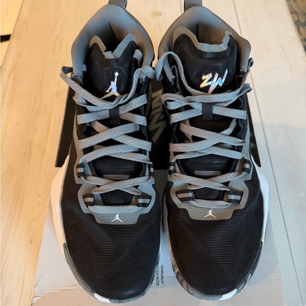 Air Jordan Zion 1 TB Men's Black and Gray High-Top Basketball Shoes